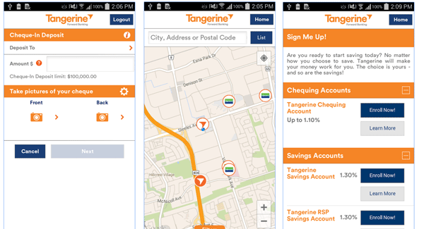 Mobile Application Sample Screens